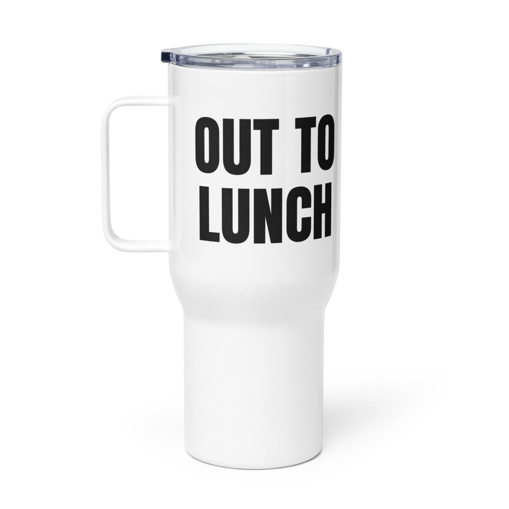 OUT TO LUNCH travel mug