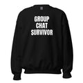 GROUP CHAT SURVIVOR crewneck, black