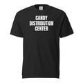 CANDY DISTRIBUTION CENTER garment-dyed tee, black