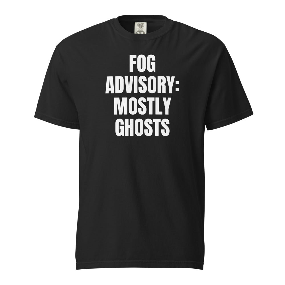 FOG ADVISORY: MOSTLY GHOSTS garment-dyed tee, black
