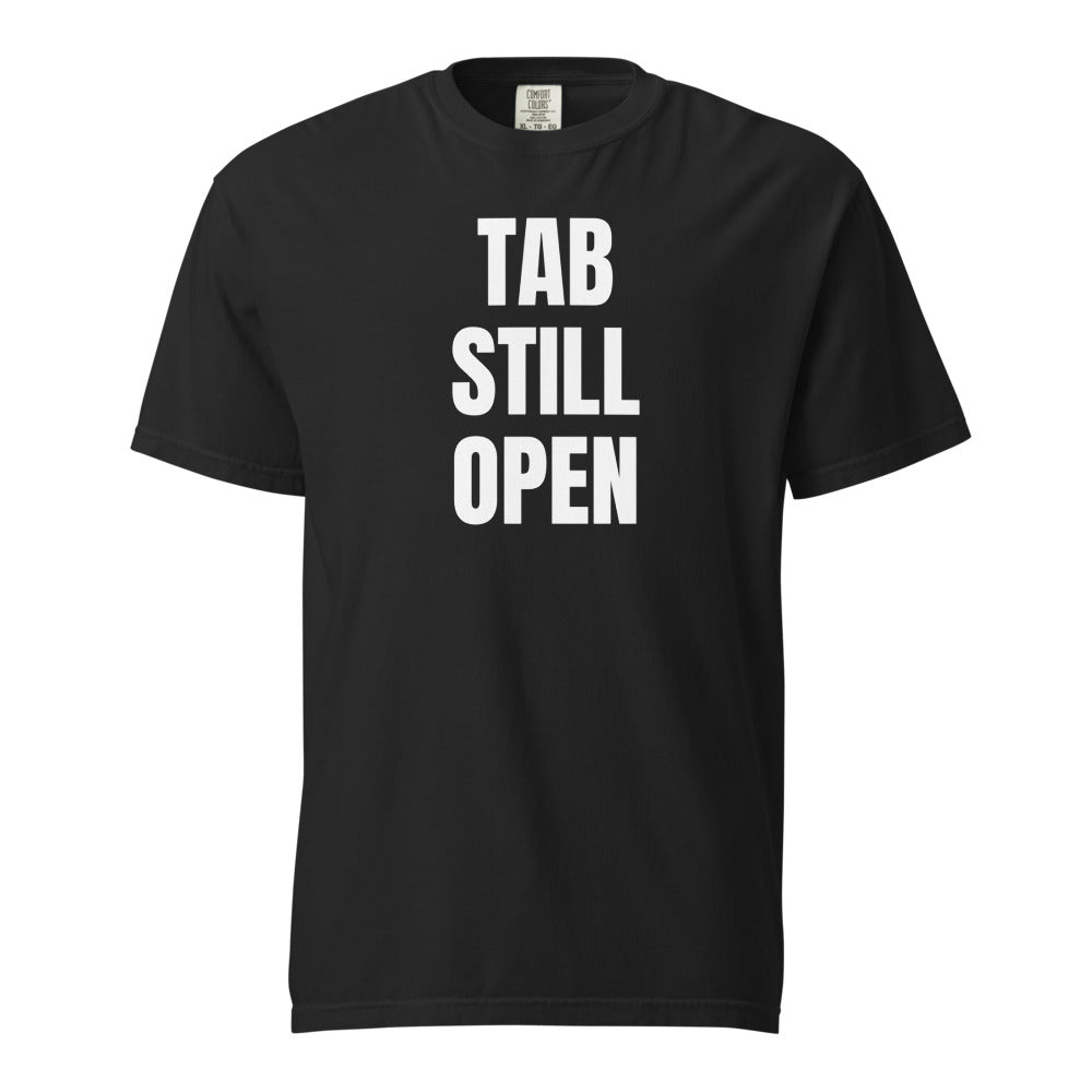 TAB STILL OPEN garment-dyed tee, black