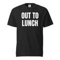 OUT TO LUNCH garment-dyed tee, black