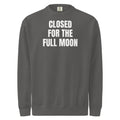 CLOSED FOR THE FULL MOON garment-dyed sweatshirt, pepper