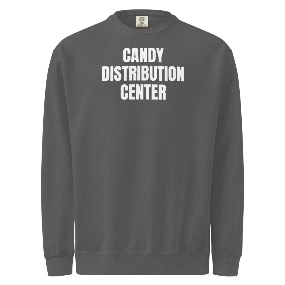 CANDY DISTRIBUTION CENTER garment-dyed sweatshirt, pepper