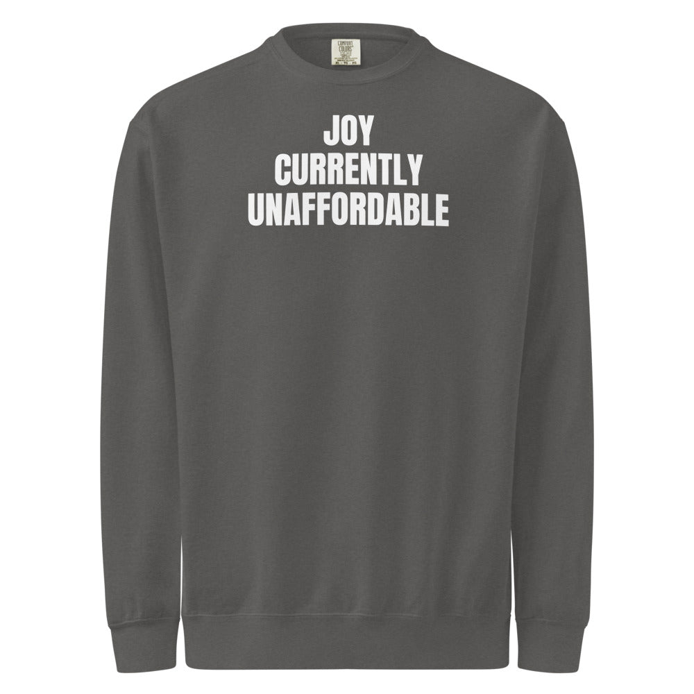 JOY CURRENTLY UNAFFORDABLE garment-dyed sweatshirt, pepper