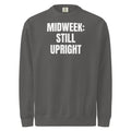 MIDWEEK: STILL UPRIGHT garment-dyed sweatshirt, pepper