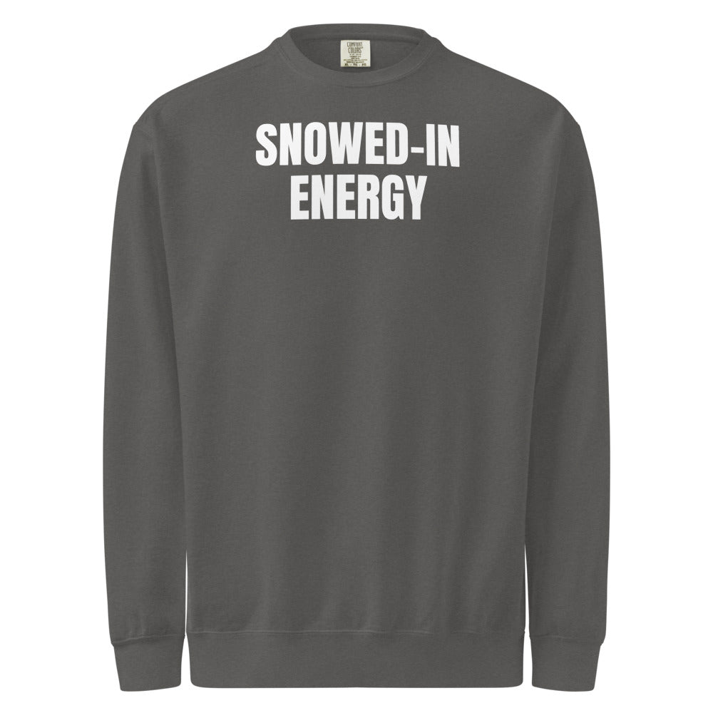 SNOWED-IN ENERGY garment-dyed sweatshirt, pepper