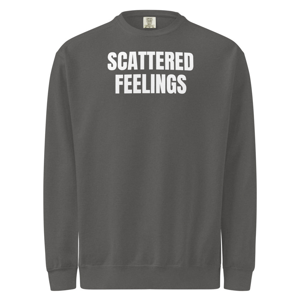 SCATTERED FEELINGS garment-dyed sweatshirt, pepper