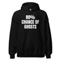 80% CHANCE OF GHOSTS hoodie, black