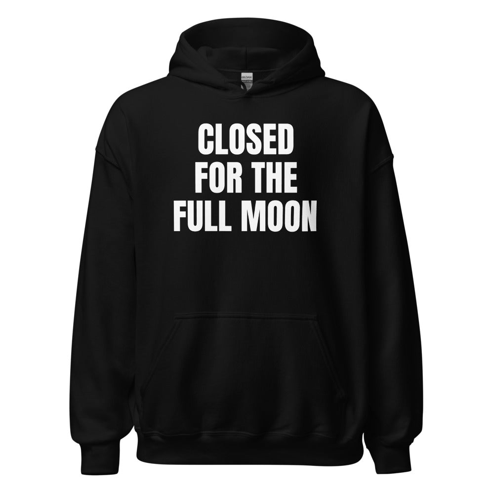 CLOSED FOR THE FULL MOON hoodie, black