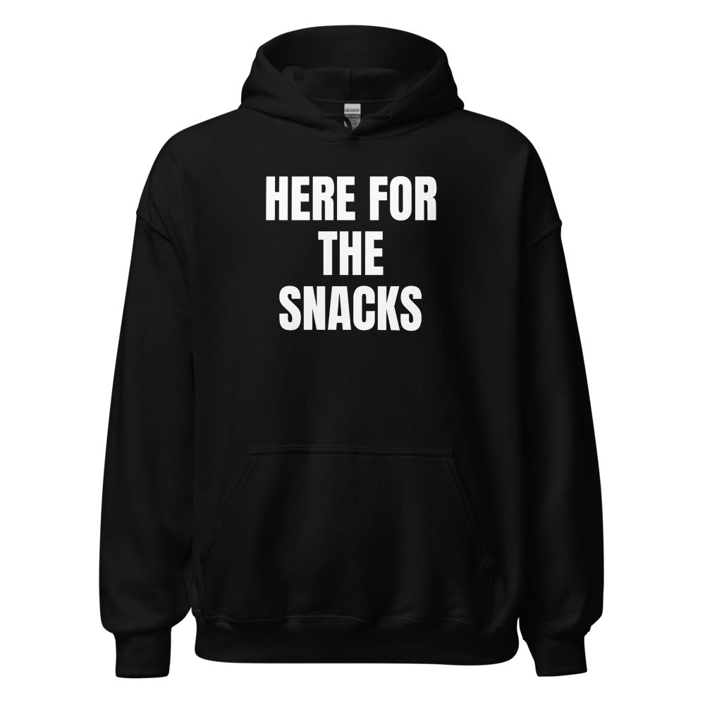 HERE FOR THE SNACKS hoodie, black