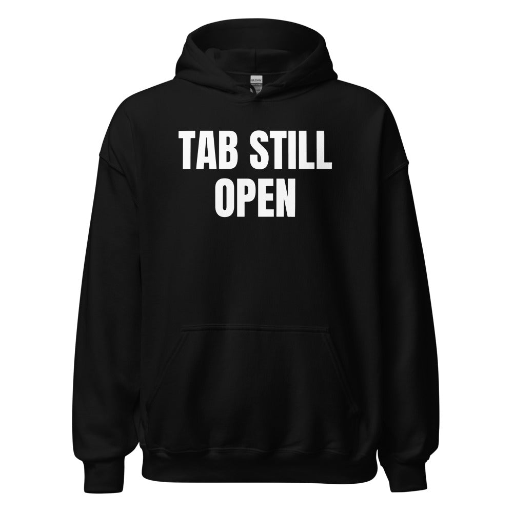 TAB STILL OPEN hoodie, black