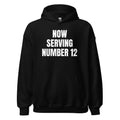 NOW SERVING NUMBER 12 hoodie, black