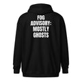 FOG ADVISORY: MOSTLY GHOSTS zip hoodie, black