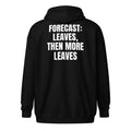 FORECAST: LEAVES, THEN MORE LEAVES zip hoodie, black