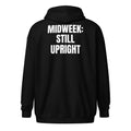 MIDWEEK: STILL UPRIGHT zip hoodie, black