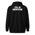 STILL IN ORIENTATION zip hoodie, black