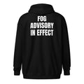 FOG ADVISORY IN EFFECT zip hoodie, black
