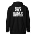 SUNNY WITH A CHANCE OF LEFTOVERS zip hoodie, black