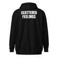 SCATTERED FEELINGS zip hoodie, black