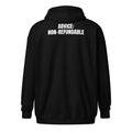 ADVICE: NON-REFUNDABLE zip hoodie, black