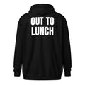 OUT TO LUNCH zip hoodie, black