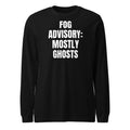 FOG ADVISORY: MOSTLY GHOSTS long sleeve tee, black