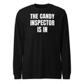 THE CANDY INSPECTOR IS IN long sleeve tee, black