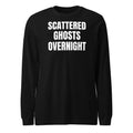 SCATTERED GHOSTS OVERNIGHT long sleeve tee, black