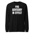 FOG ADVISORY IN EFFECT long sleeve tee, black