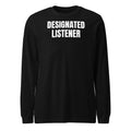 DESIGNATED LISTENER long sleeve tee, black