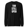 TAB STILL OPEN long sleeve tee, black