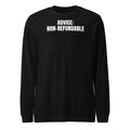 ADVICE: NON-REFUNDABLE long sleeve tee, black