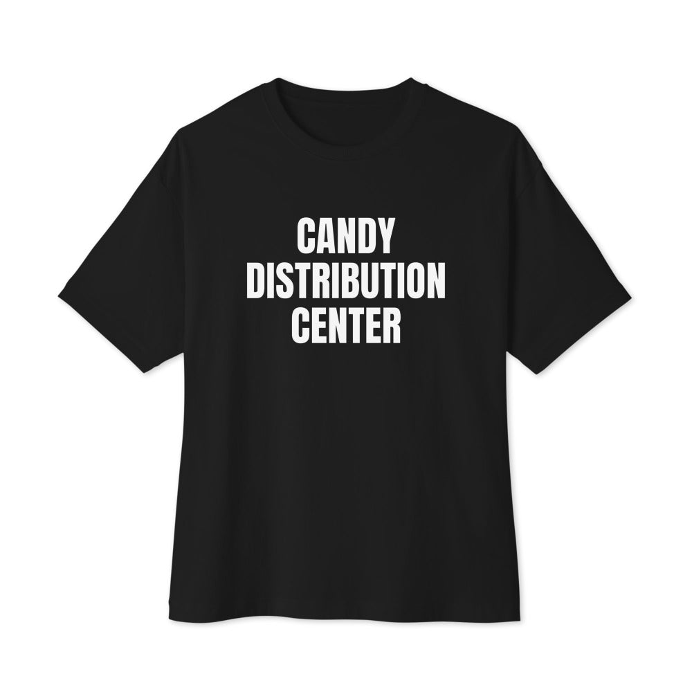 CANDY DISTRIBUTION CENTER oversized tee, black