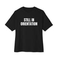 STILL IN ORIENTATION oversized tee, black