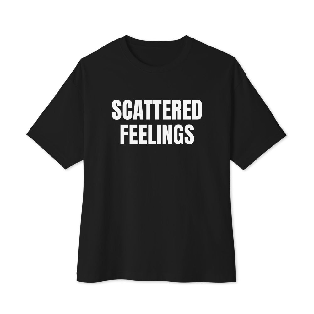 SCATTERED FEELINGS oversized tee, black