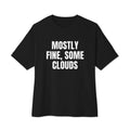 MOSTLY FINE, SOME CLOUDS oversized tee, black