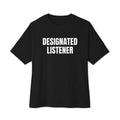 DESIGNATED LISTENER oversized tee, black