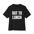 OUT TO LUNCH oversized tee, black