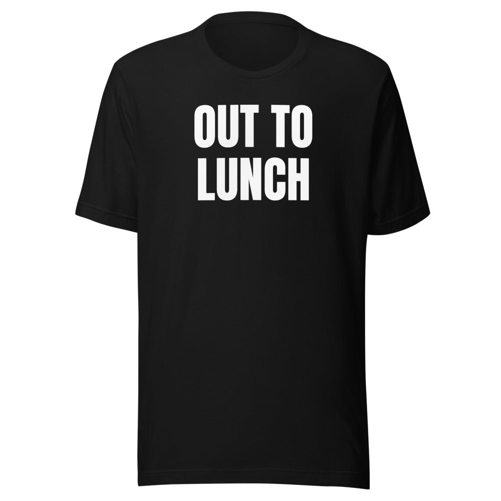 OUT TO LUNCH tee, black