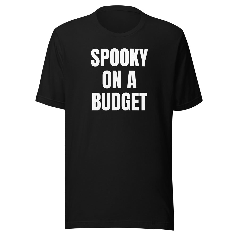 SPOOKY ON A BUDGET tee, black