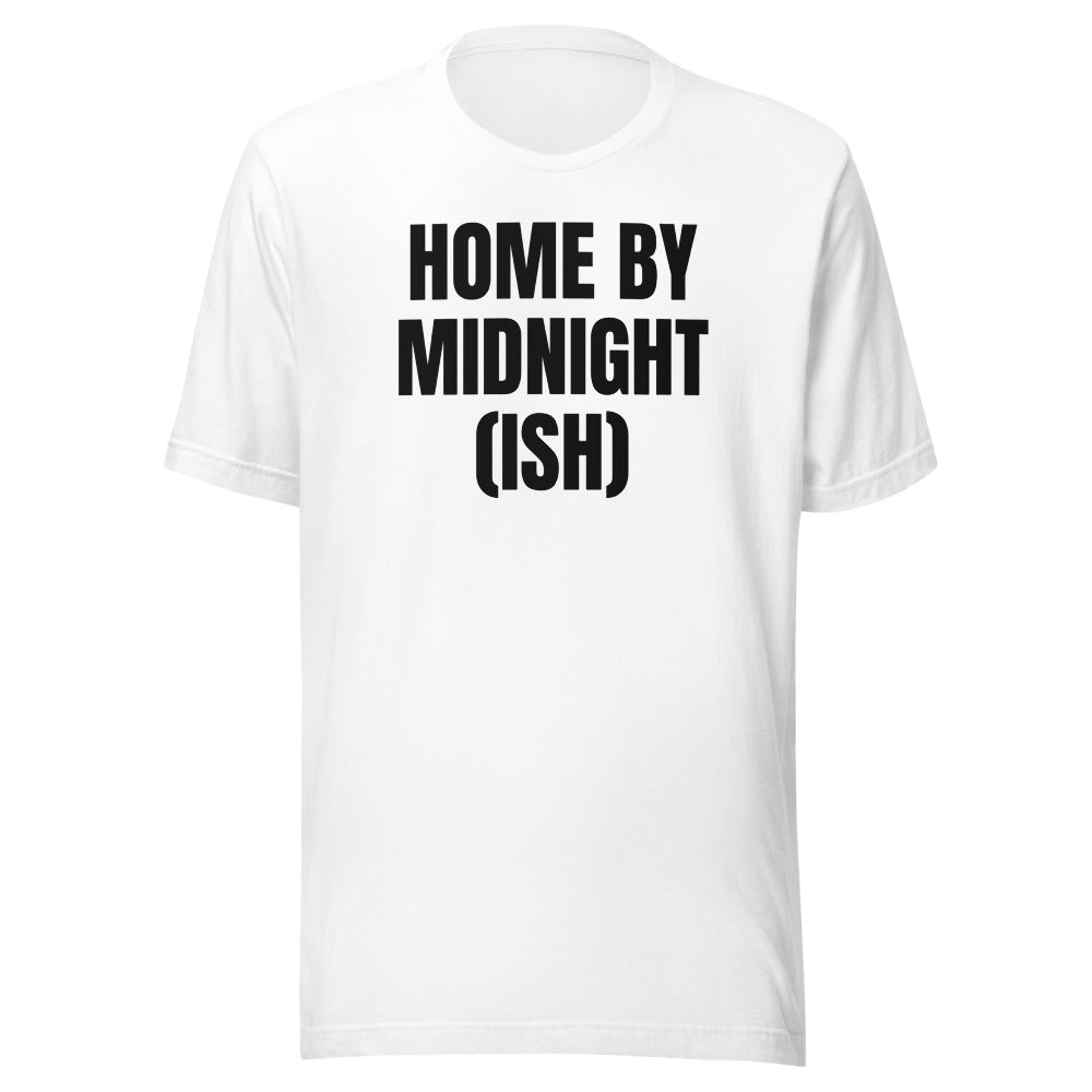 HOME BY MIDNIGHT (ISH) tee, white