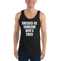 DRESSED AS SOMEONE WHO'S TIRED tank top, black