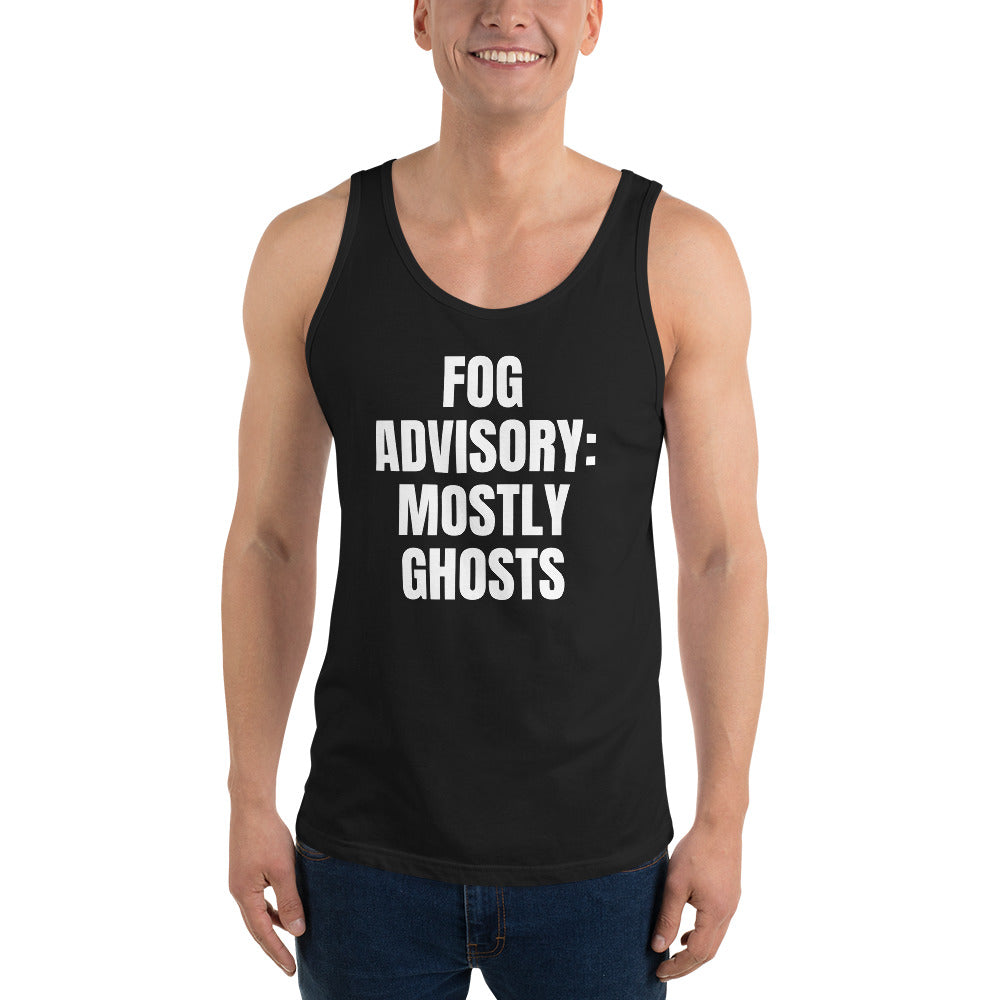 FOG ADVISORY: MOSTLY GHOSTS tank top, black