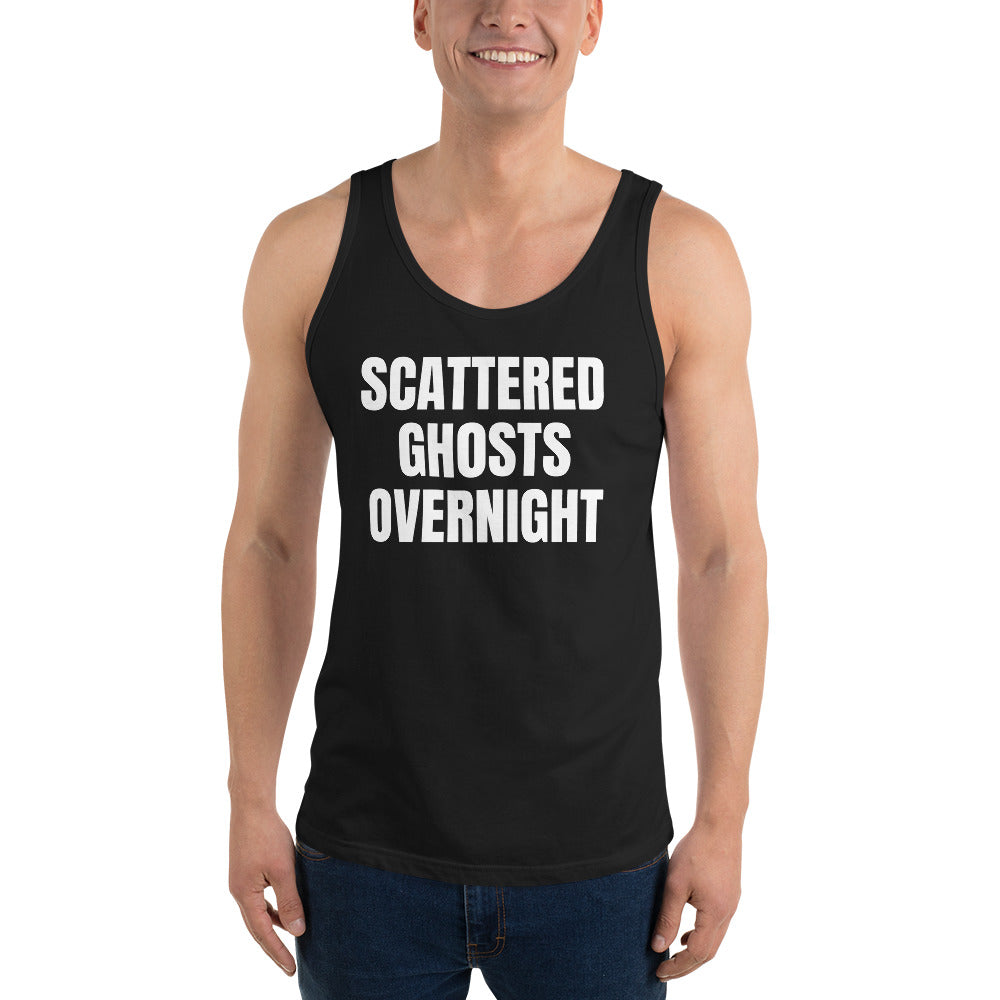 SCATTERED GHOSTS OVERNIGHT tank top, black