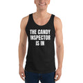 THE CANDY INSPECTOR IS IN tank top, black