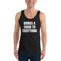 BRINGS A CHAIR TO EVERYTHING tank top, black