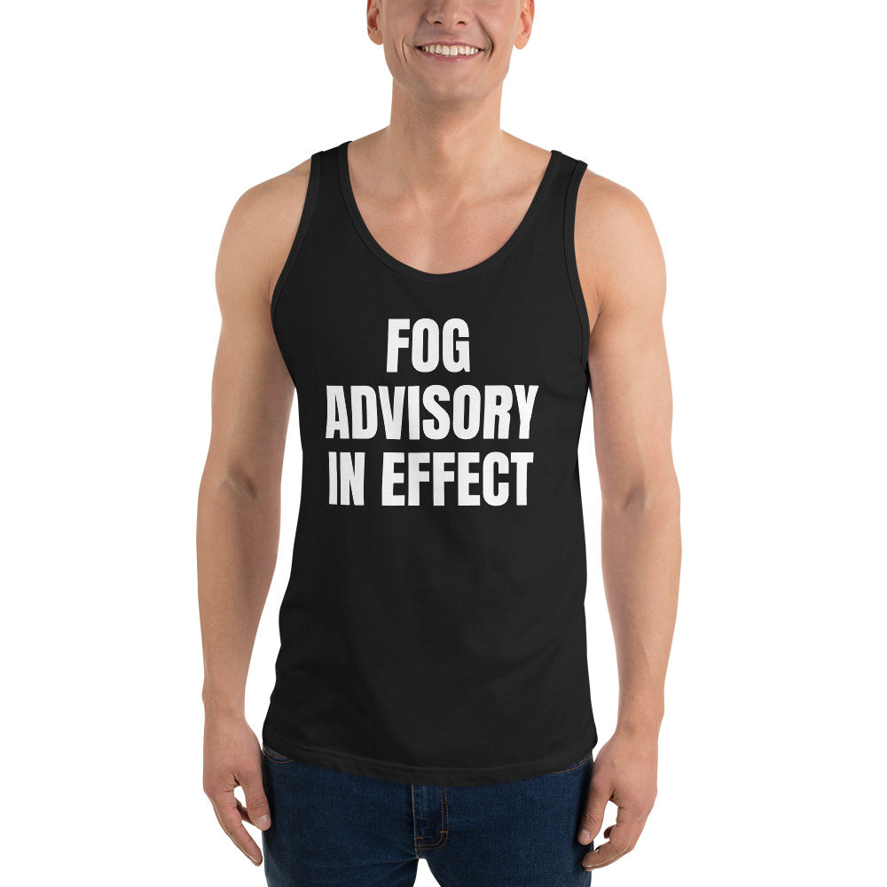FOG ADVISORY IN EFFECT tank top, black