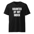 HAUNTED BY MY INBOX v-neck tee, black