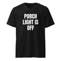 PORCH LIGHT IS OFF v-neck tee, black